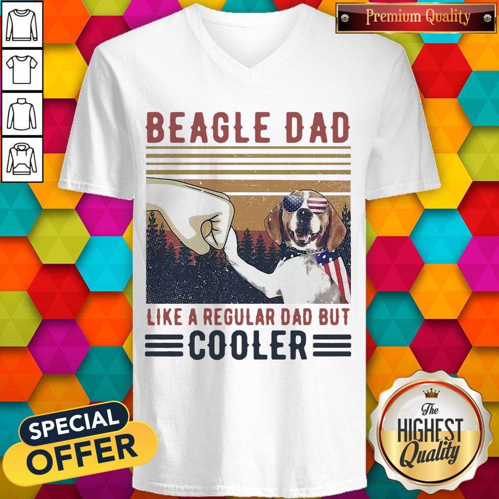 Beagle Dad Like A Regular Dad But Cooler Happy Father’s Day Shirt - Image 3