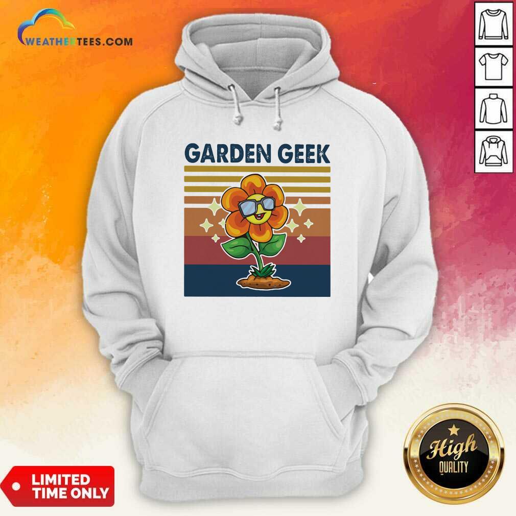 Beautiful Garden Geek Sun Flower Happily Vintage Retro Shirt - Image 5