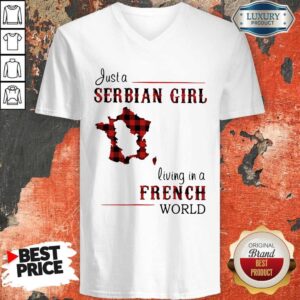Alternative view of Beautiful Just A Serbian Girl Living In A French World Shirt