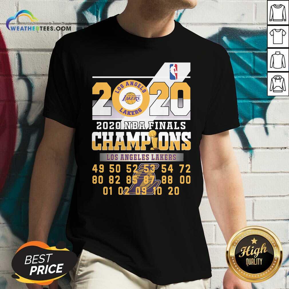Beautiful Los Angeles Lakers 2020 Nba Finals Champions 49 50 52 53 54 Shirt - Image 3