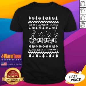 Beautiful Merry Antichristmas Satan Bless Us Everyone Hugleikur Dagsson Shirt