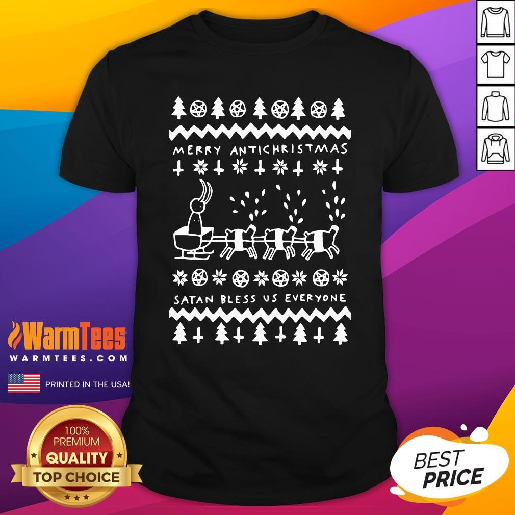 Beautiful Merry Antichristmas Satan Bless Us Everyone Hugleikur Dagsson Shirt