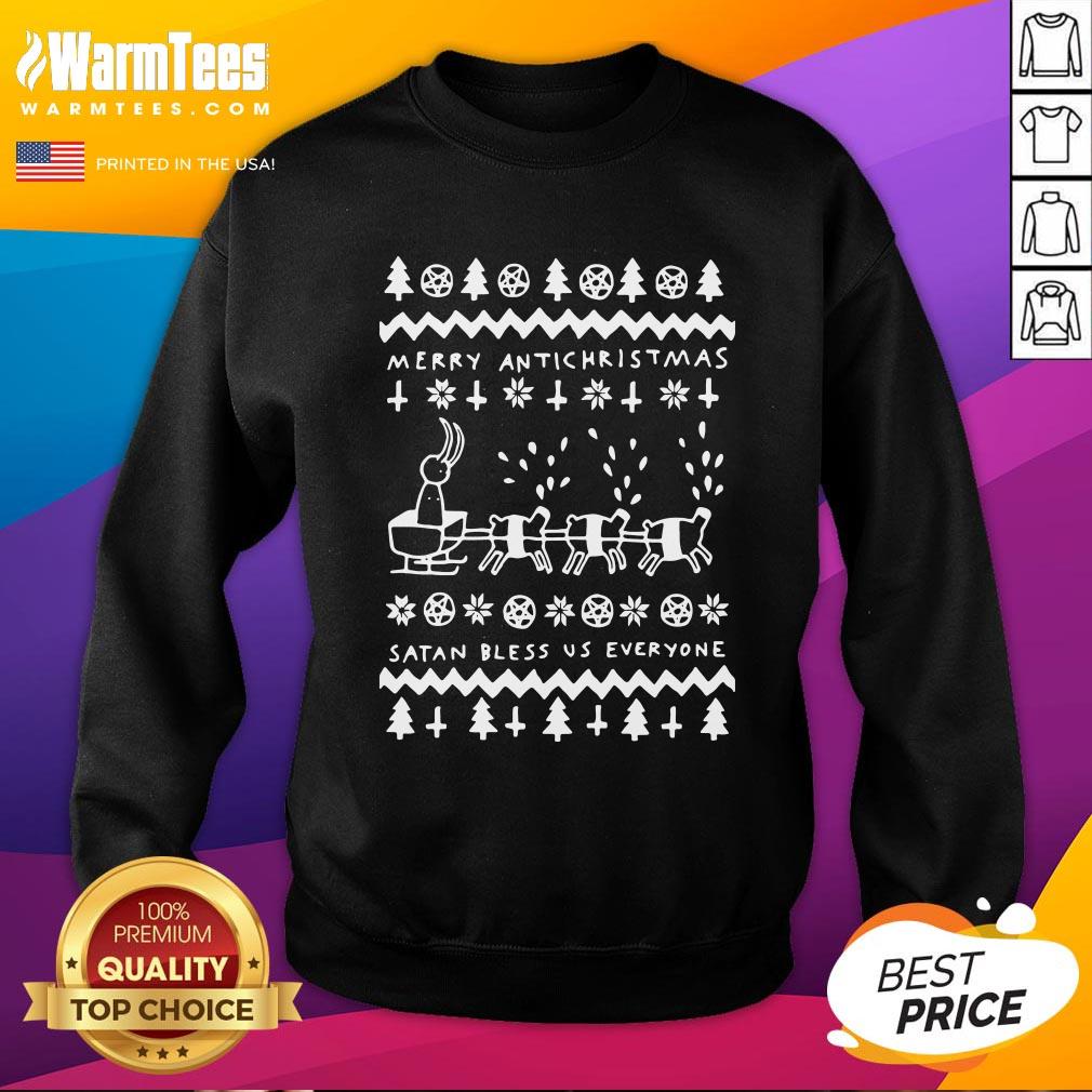 Beautiful Merry Antichristmas Satan Bless Us Everyone Hugleikur Dagsson Shirt - Image 4