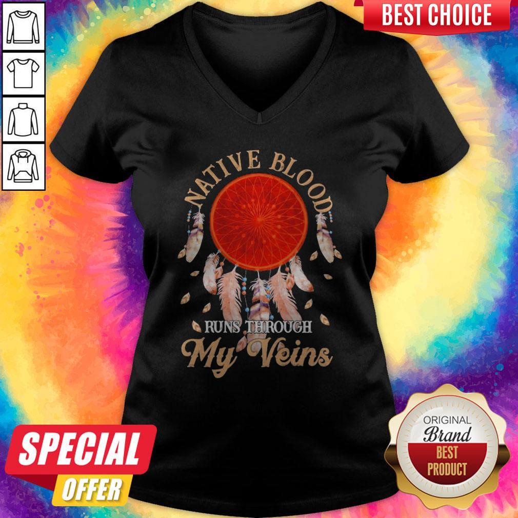 Beautiful Native Blood Runs Through My Veins Shirt - Image 2