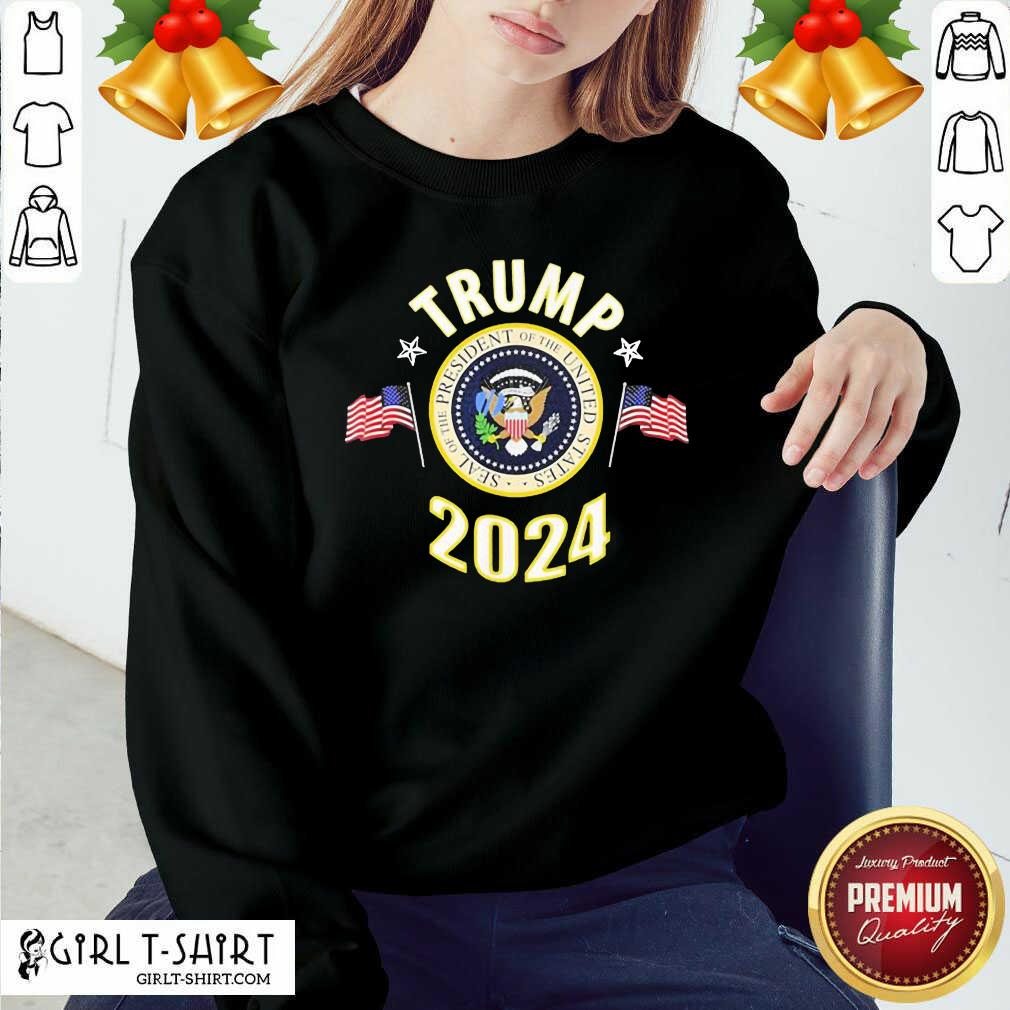 Beauty Trump 2024 Presidential Seal Flag Us Shirt - Image 4