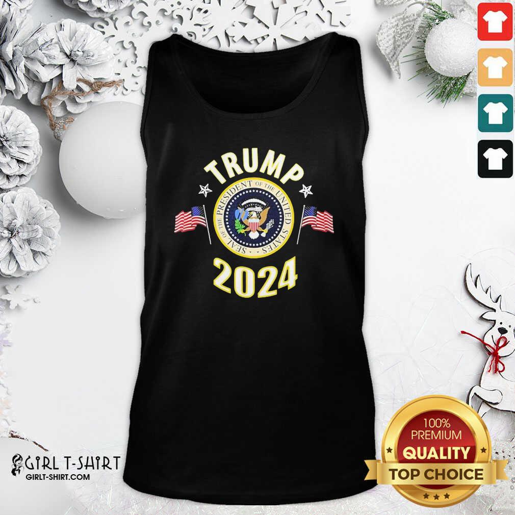 Beauty Trump 2024 Presidential Seal Flag Us Shirt - Image 3