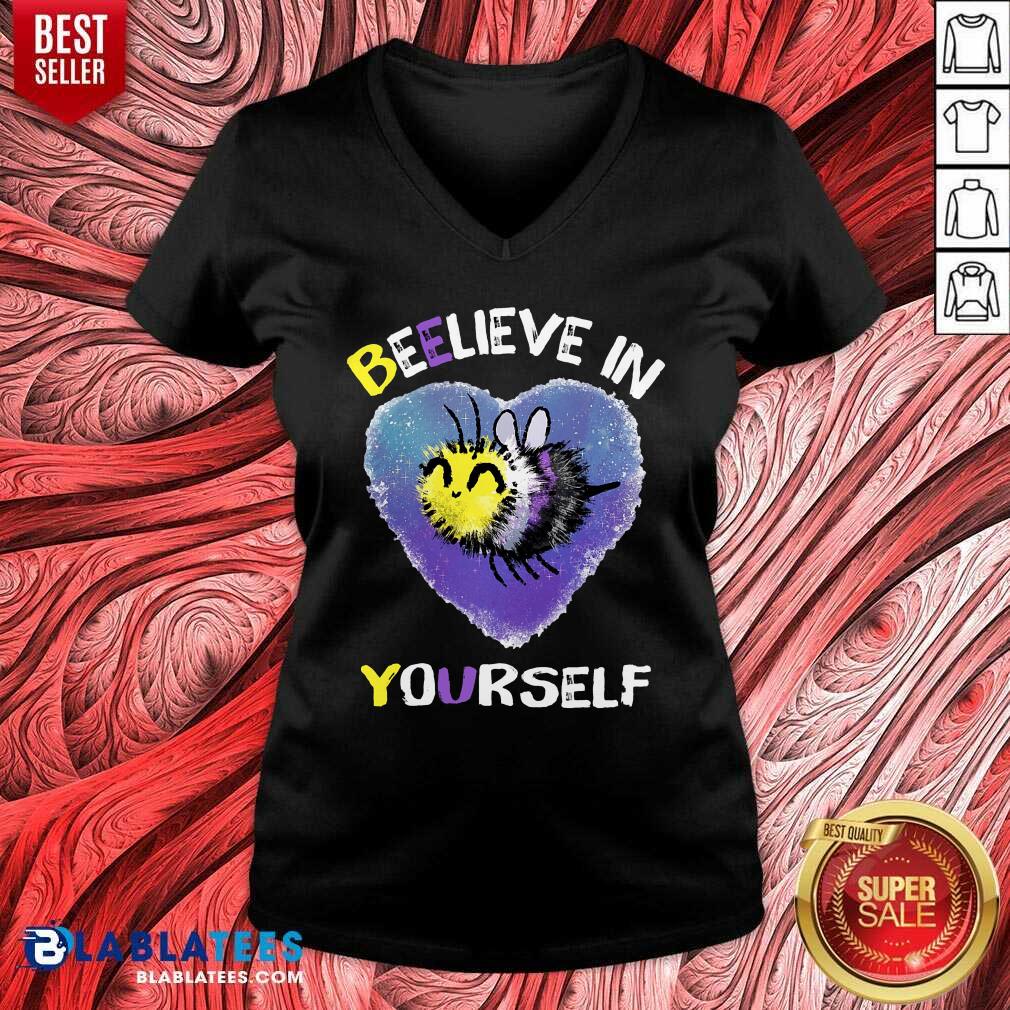 Beelieve In Yourself Non Binaire Shirt - Image 2