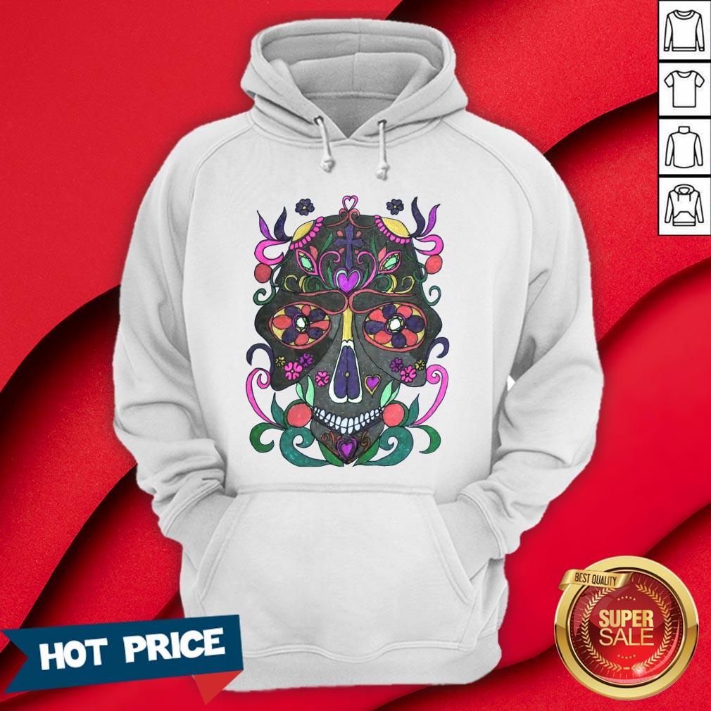 Before Coffee Sugar Skull Day Dead Halloween Shirt - Image 5
