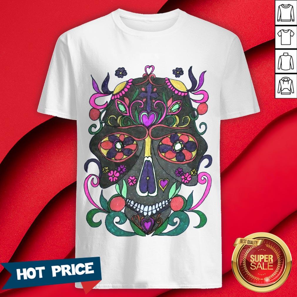 Before Coffee Sugar Skull Day Dead Halloween Shirt
