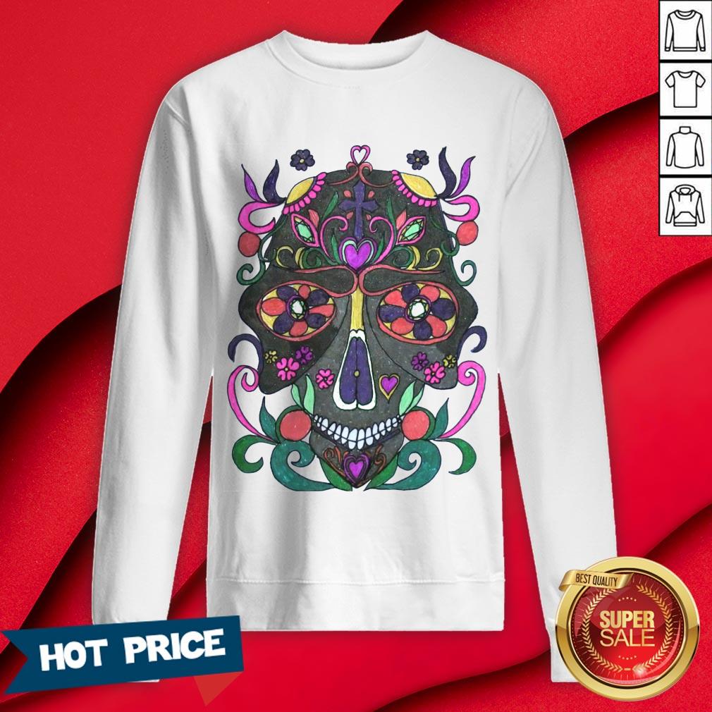 Before Coffee Sugar Skull Day Dead Halloween Shirt - Image 4
