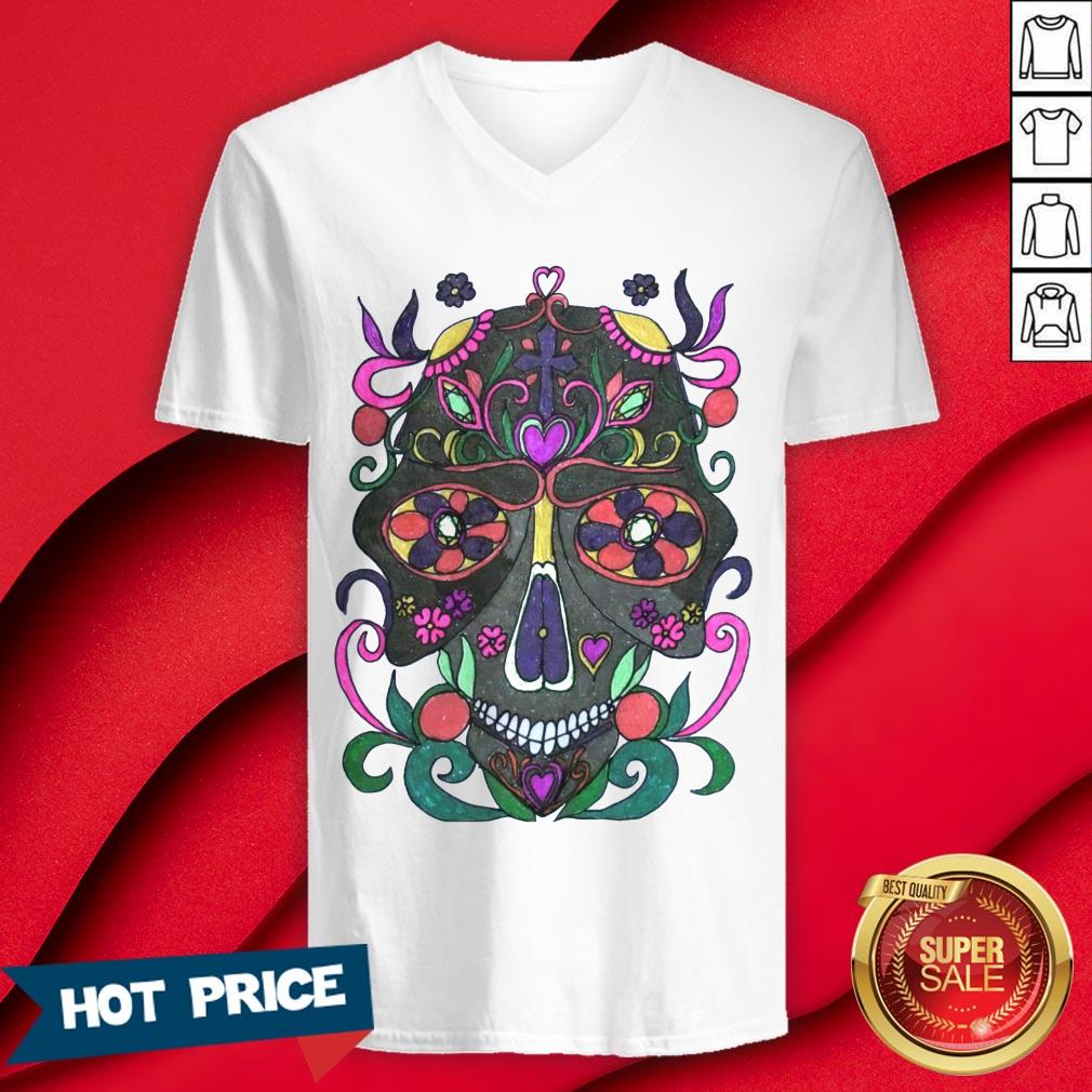 Before Coffee Sugar Skull Day Dead Halloween Shirt - Image 3