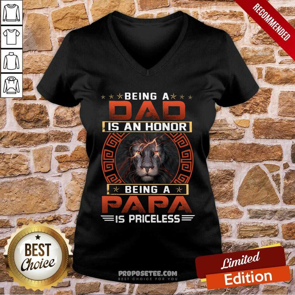 Being A Dad Is An Honor Being A Papa Is Priceless Shirt - Image 3