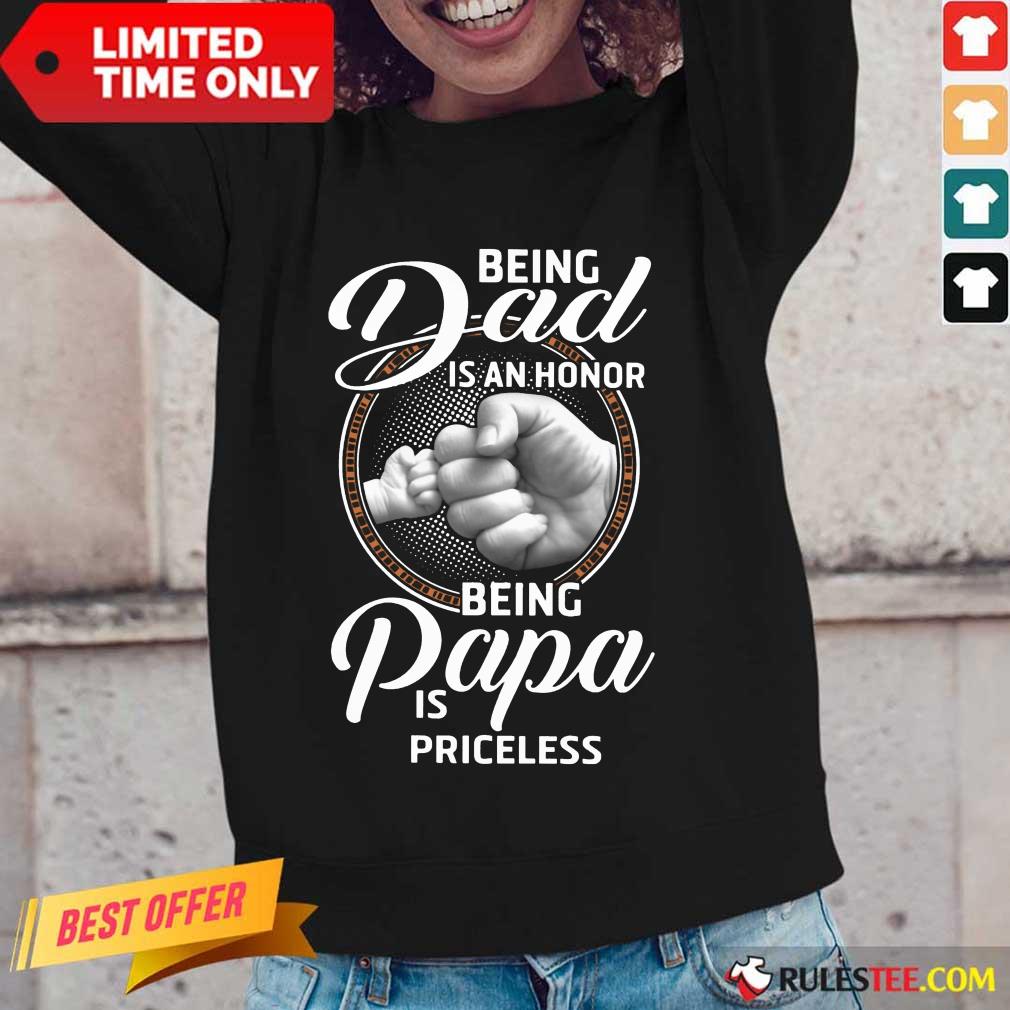 Being Dad Papa Is Priceless Father’s Day Shirt - Image 2