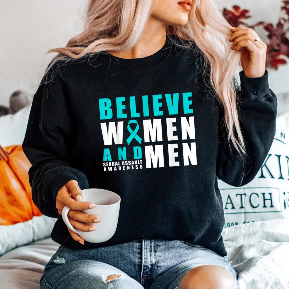 Belive Women And Men Sexual Assault Awareness Ribbon Shirt - Image 2