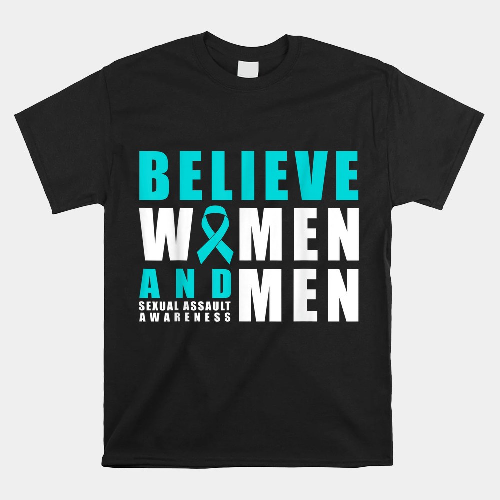 Belive Women And Men Sexual Assault Awareness Ribbon Shirt - Image 4