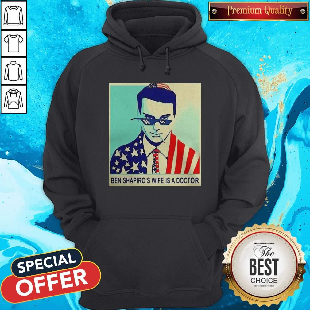 Ben Shapiro’s Wife Is A Doctor American Flag Shirt - Image 4