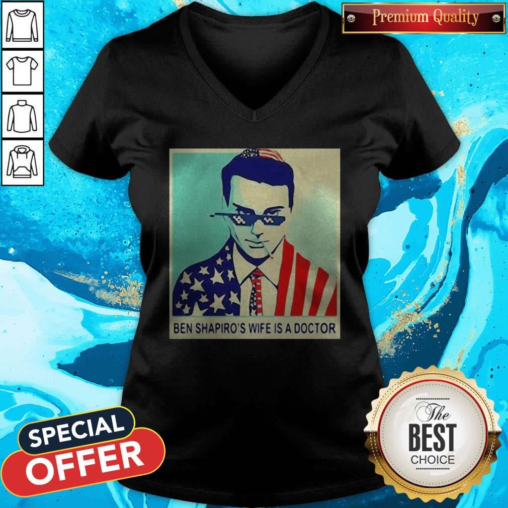 Ben Shapiro’s Wife Is A Doctor American Flag Shirt - Image 5