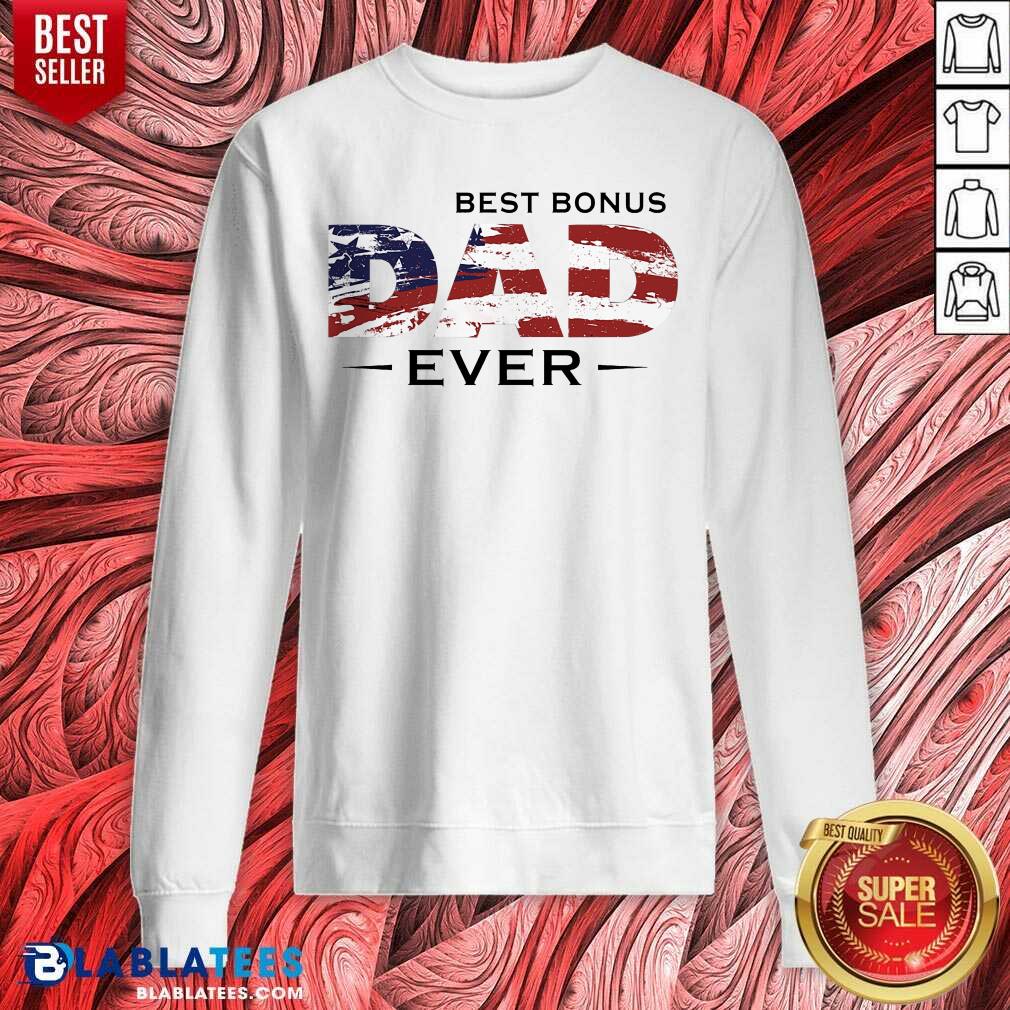 Best Bonus Dad Ever 4th Of July Shirt - Image 4