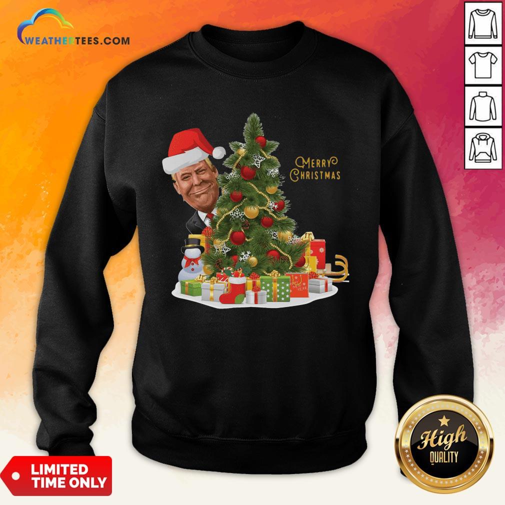 Best Donald Trump Merry Christmas Tree Shirt - Image 4
