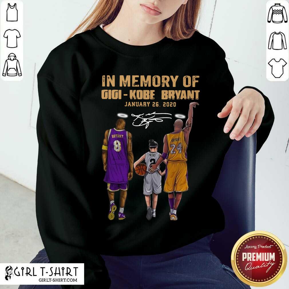 Best In Memory Of Gigi Kobe Bryant January 26 2020 Signature Shirt - Image 4