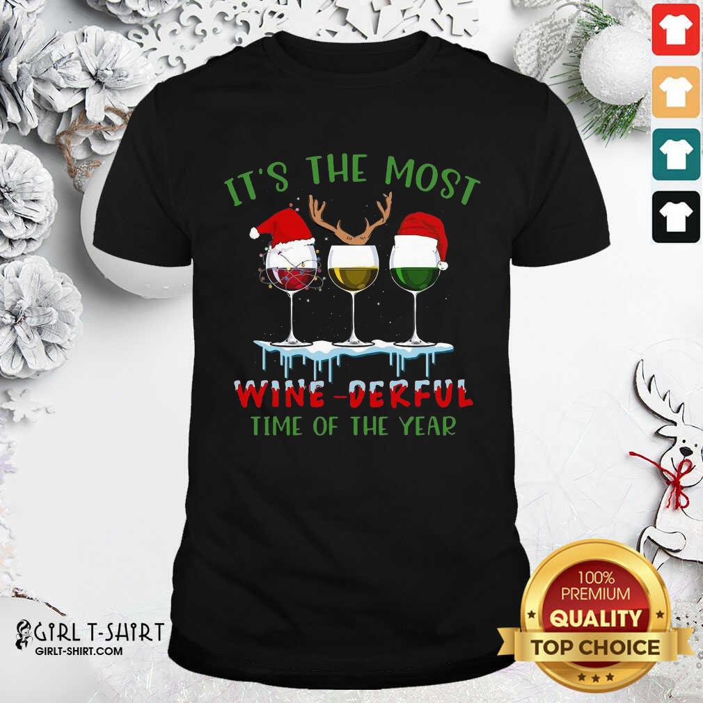 Best Its The Most Wine Derful Time Of The Year Merry Christmas Light Shirt