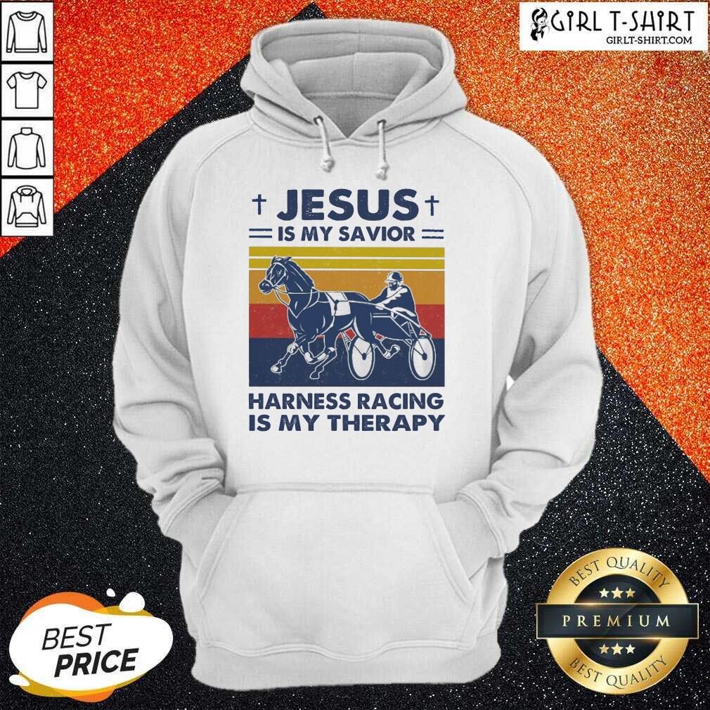 Best Jesus Is My Savior Harness Racing Is My Therapy Vintage Shirt - Image 5