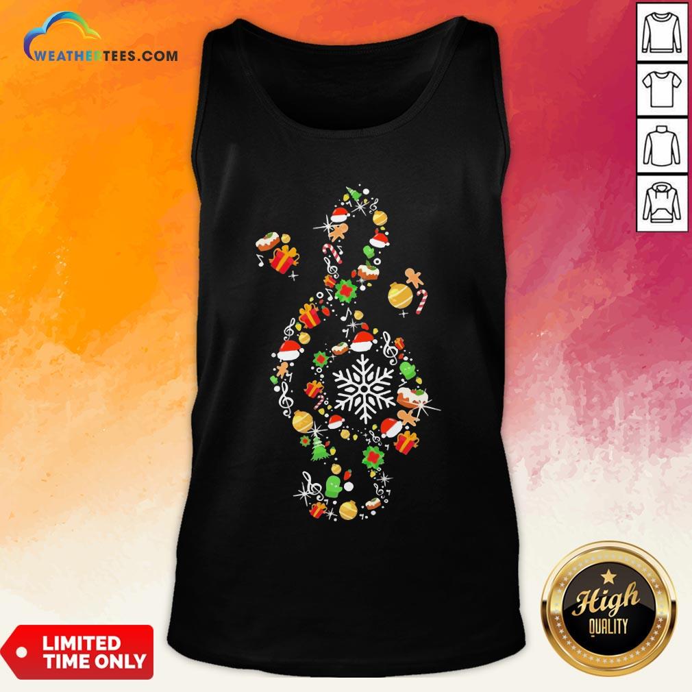 Best Music Note Santa Claus Merry Christmas Shirt - Image 3