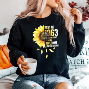 Alternative view of Best Of 1963 Sunflower Year Of Birth Birthday Shirt