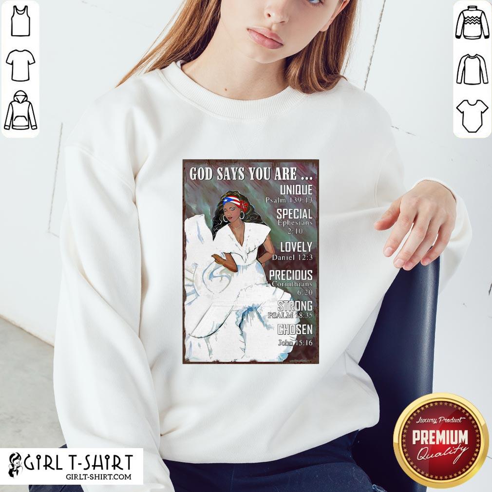 Best Puerto Rico Girl Bomba Dance Pr Girl God Says Vertical Poster Shirt - Image 4