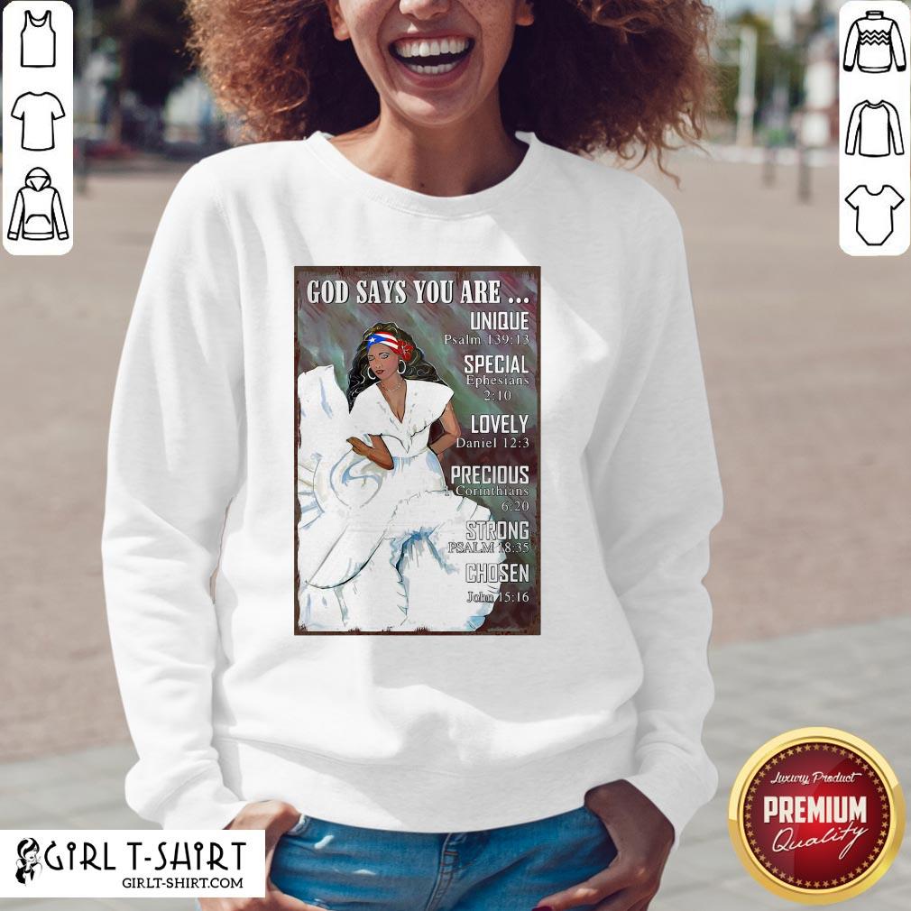 Best Puerto Rico Girl Bomba Dance Pr Girl God Says Vertical Poster Shirt - Image 2