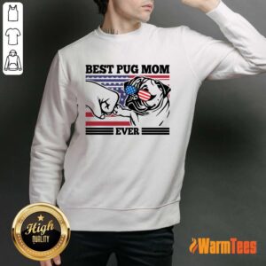 Alternative view of Best Pug Mom Ever American Flag Shirt
