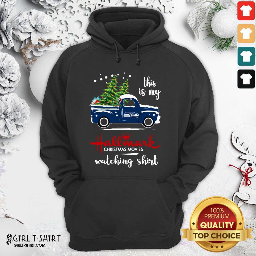 Best Seattle Seahawks This Is My Hallmark Christmas Movies Watching Shirt - Image 5