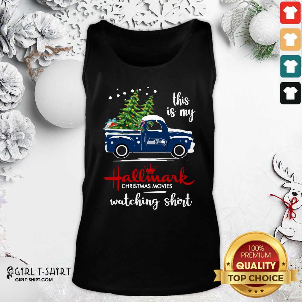 Best Seattle Seahawks This Is My Hallmark Christmas Movies Watching Shirt - Image 3