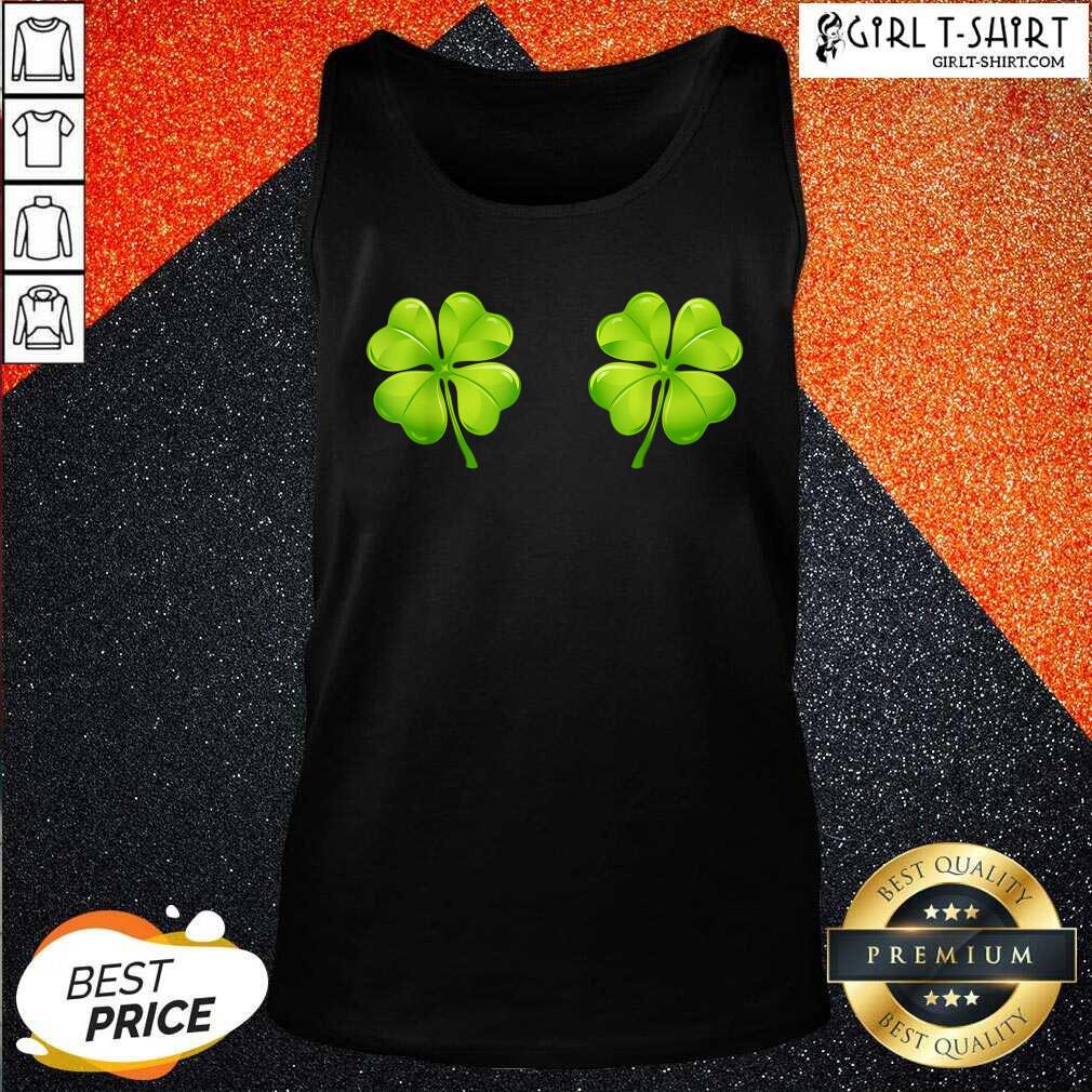 Best St Patricks Day Shamrock Breasts Boobs Shirt - Image 3