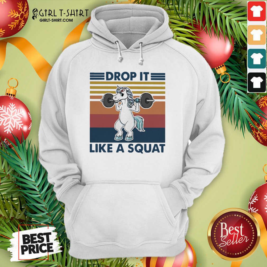 Better Unicorn Weightlifting Drop It Like A Squat Vintage Shirt - Image 2
