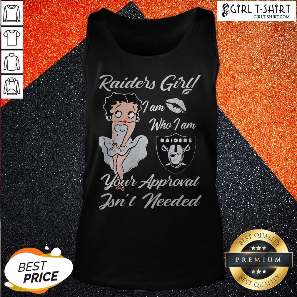 Betty Boop Oklahoma Raiders Girl I Am Who I Am Your Approval Isn’t Needed Shirt - Image 3