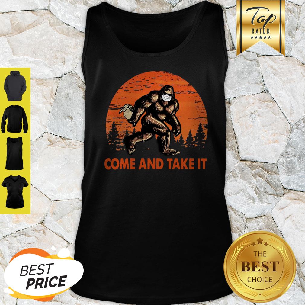 Bigfoot Sasquatch Come And Take It Sunset Toilet Paper Shirt - Image 3