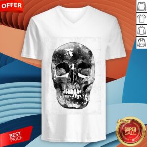 Alternative view of Black And White Skull Day Of Dead Dia De Los Muertos Shirt