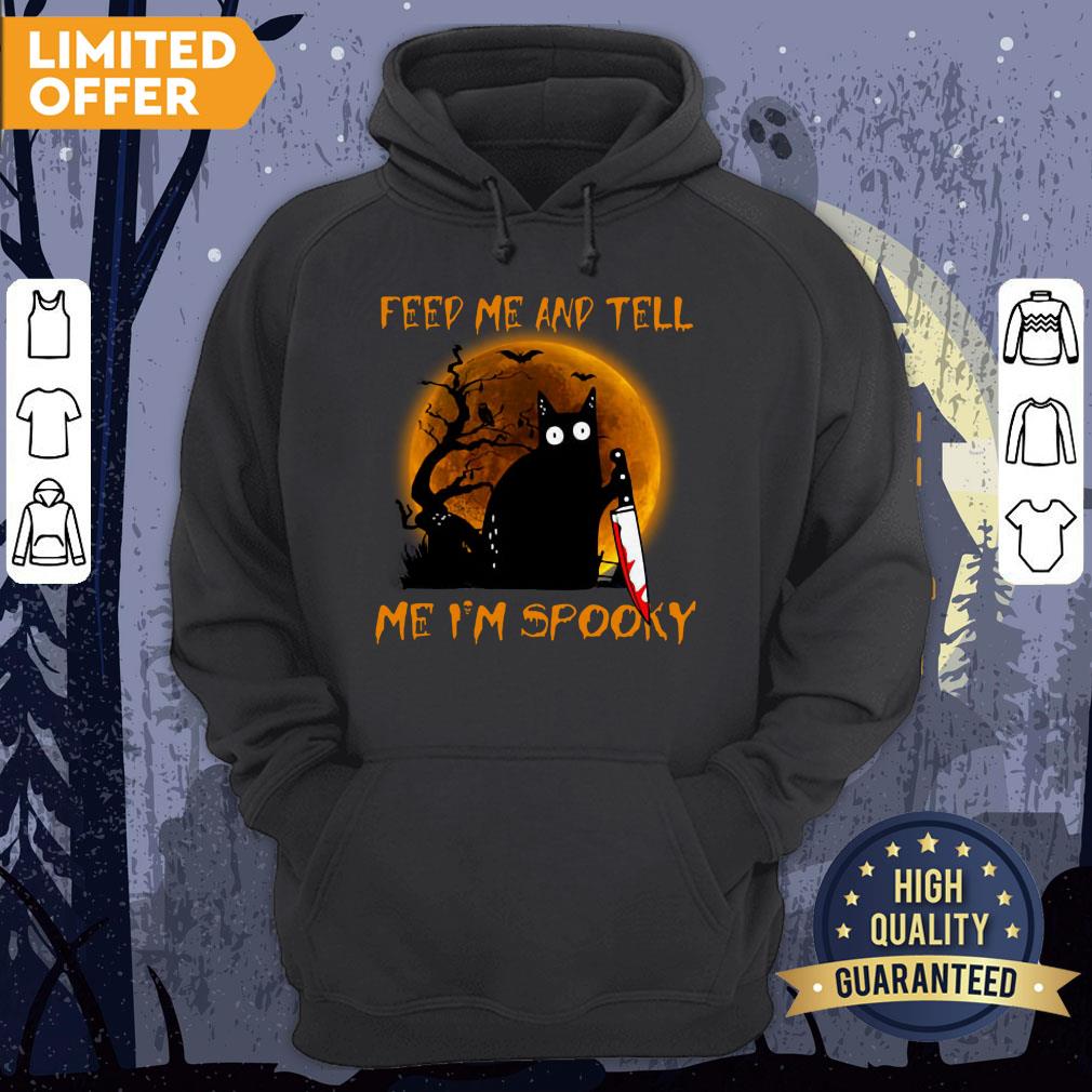 Black Cat Feed Me And Tell Me I'm Spooky Halloween Shirt - Image 5