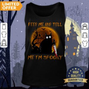 Alternative view of Black Cat Feed Me And Tell Me I'm Spooky Halloween Shirt
