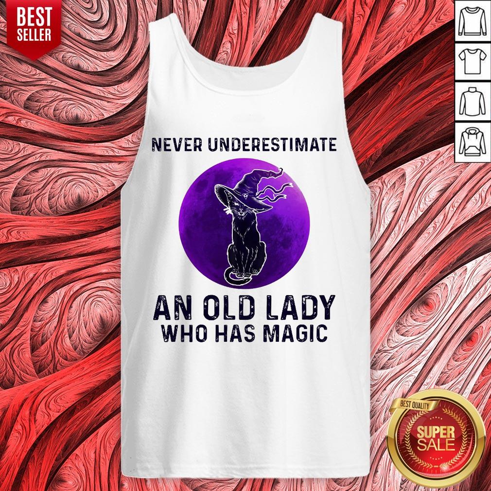 Black Cat Witch Never Underestimate An Old Lady Who Has Magic Halloween Shirt - Image 5