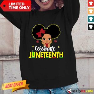 Alternative view of Black Girl Kids Juneteenth Shirt