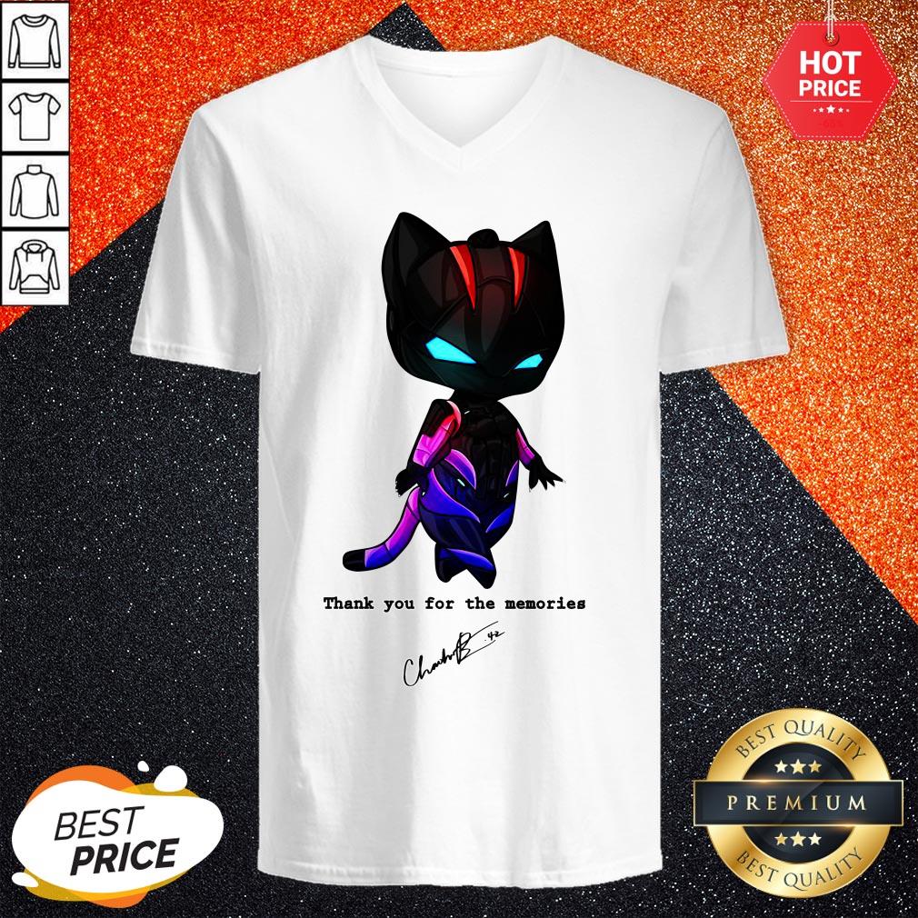 Black Pather Chadwick Boseman Thank You For The Memories Shirt - Image 2