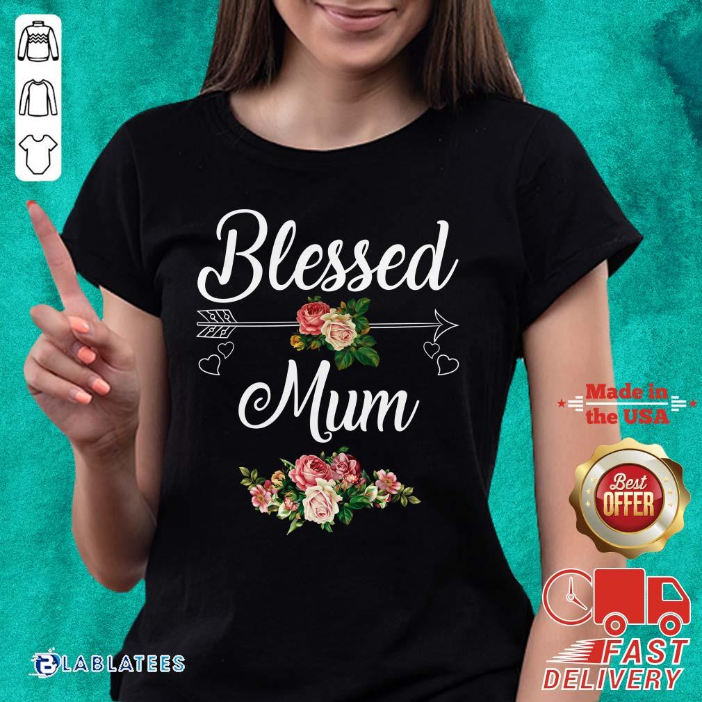 Blessed Mum Flower Mother Day Shirt - Image 4