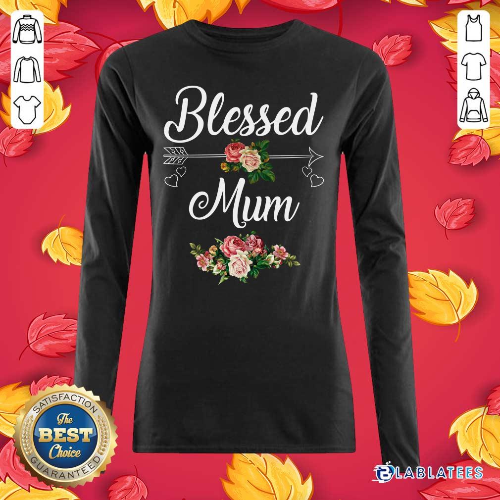 Blessed Mum Flower Mother Day Shirt - Image 3