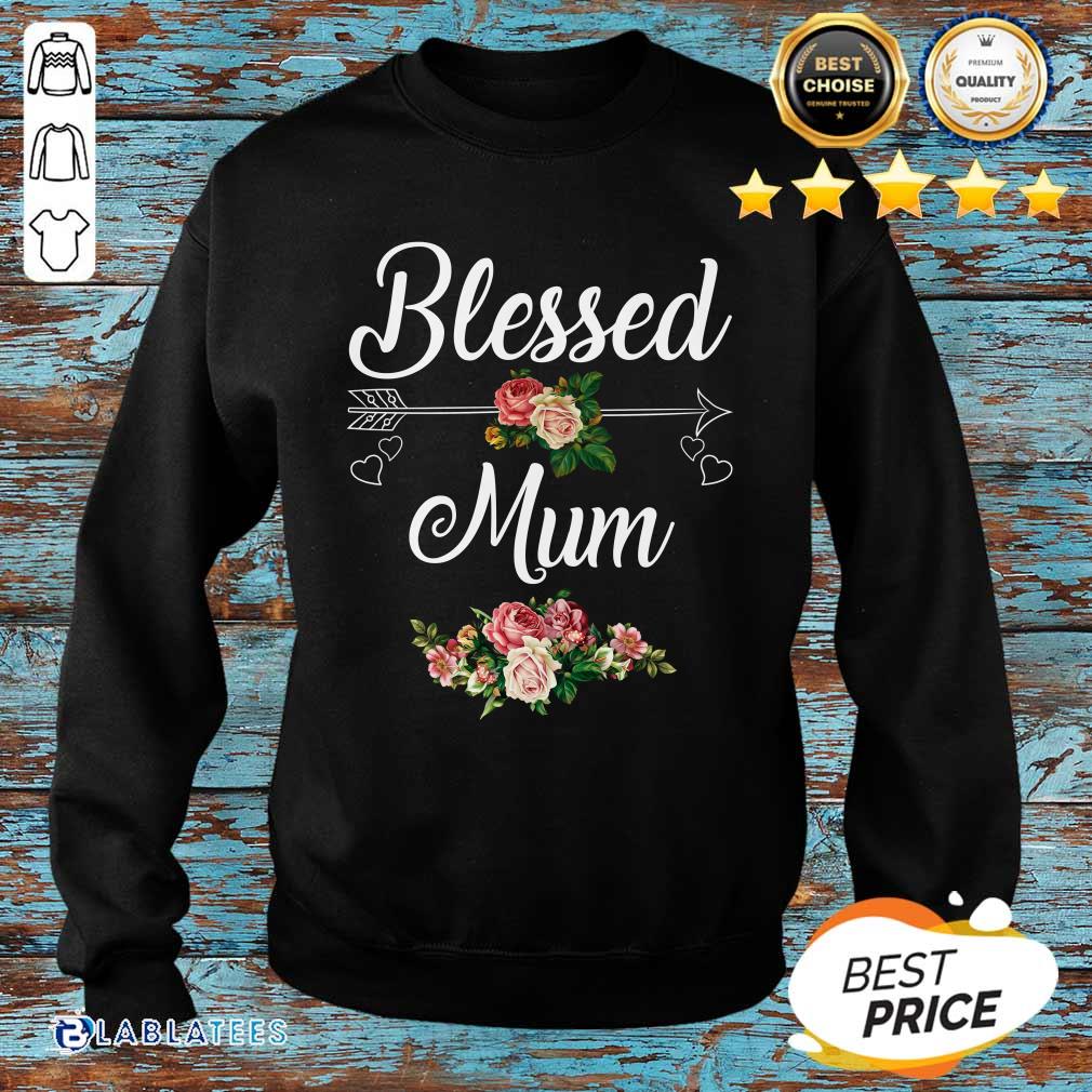 Blessed Mum Flower Mother Day Shirt - Image 2