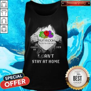 Alternative view of Blood Inside Fruit Of The Loom Activewear Covid-19 2020 I Can’t Stay At Home Shirt