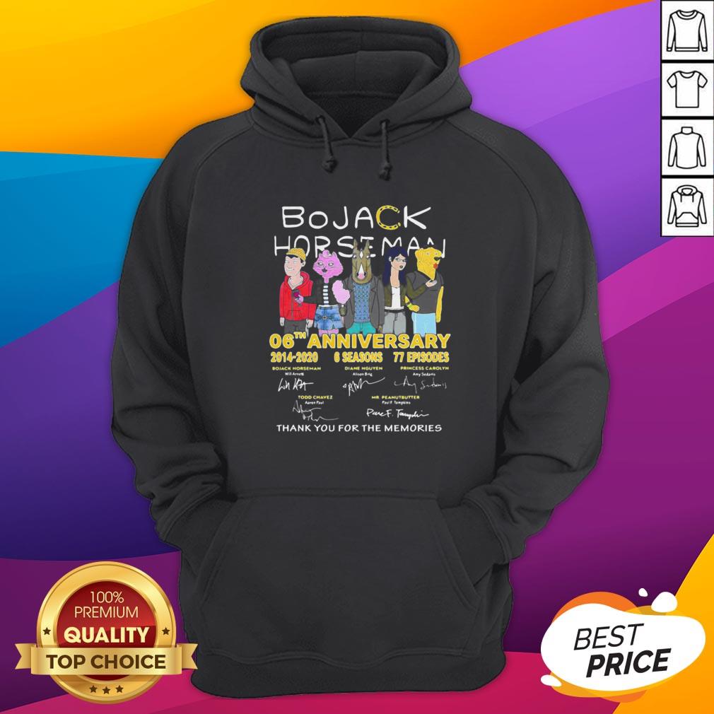 Bojack Horseman 06th Anniversary 2014 2020 Thank You For The Memories Signatures Shirt - Image 3