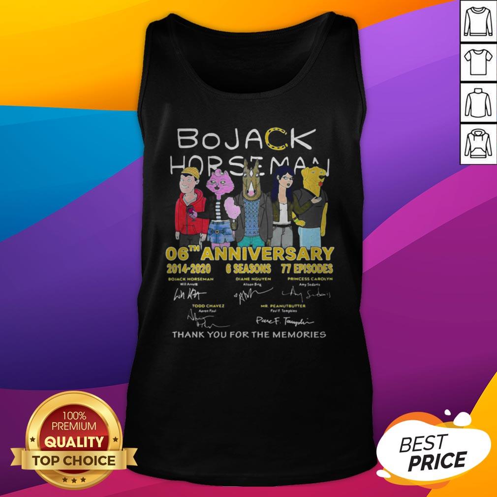 Bojack Horseman 06th Anniversary 2014 2020 Thank You For The Memories Signatures Shirt - Image 5