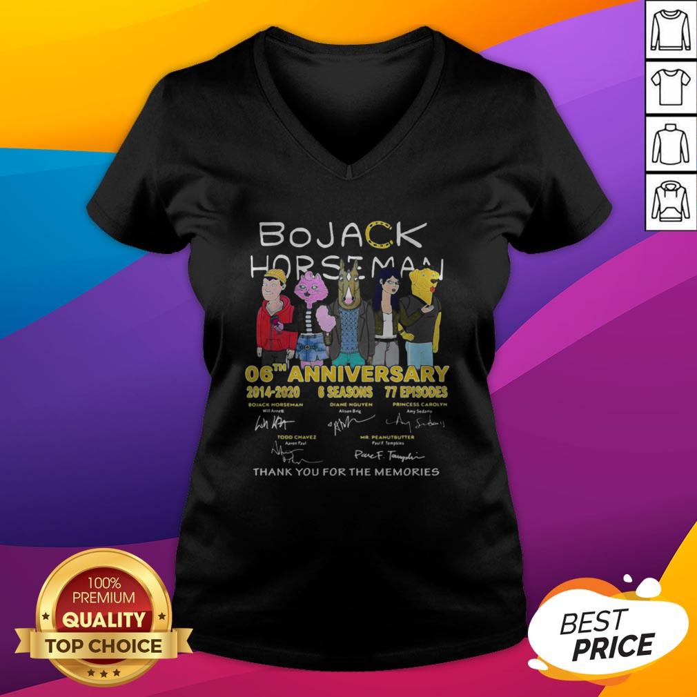 Bojack Horseman 06th Anniversary 2014 2020 Thank You For The Memories Signatures Shirt - Image 4